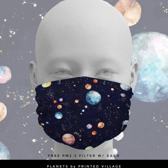 Museum Face Masks  "PLANETS"  Reusable - Picture 1 of 3